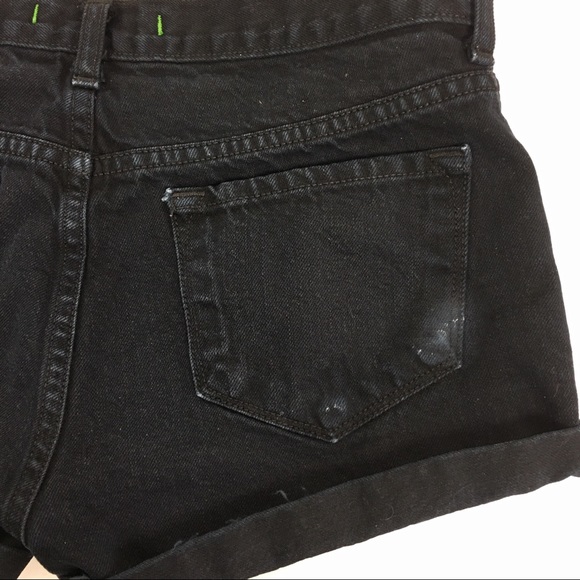 J Brand Dark Blue Distressed Cuffed Short Cosmos - Picture 6 of 6